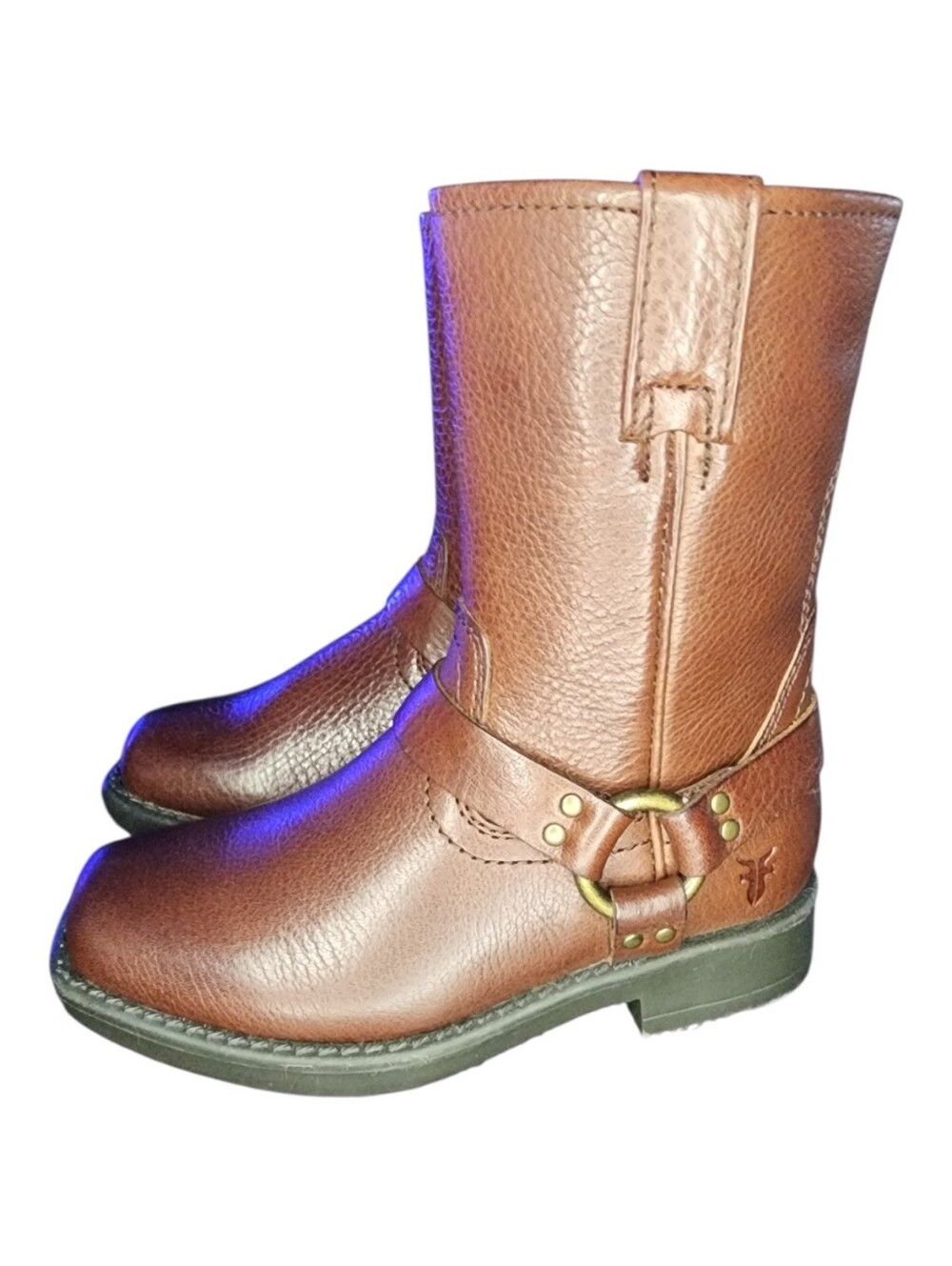 NWT Frye Leather Harness Pull-On Boots, Youth 10